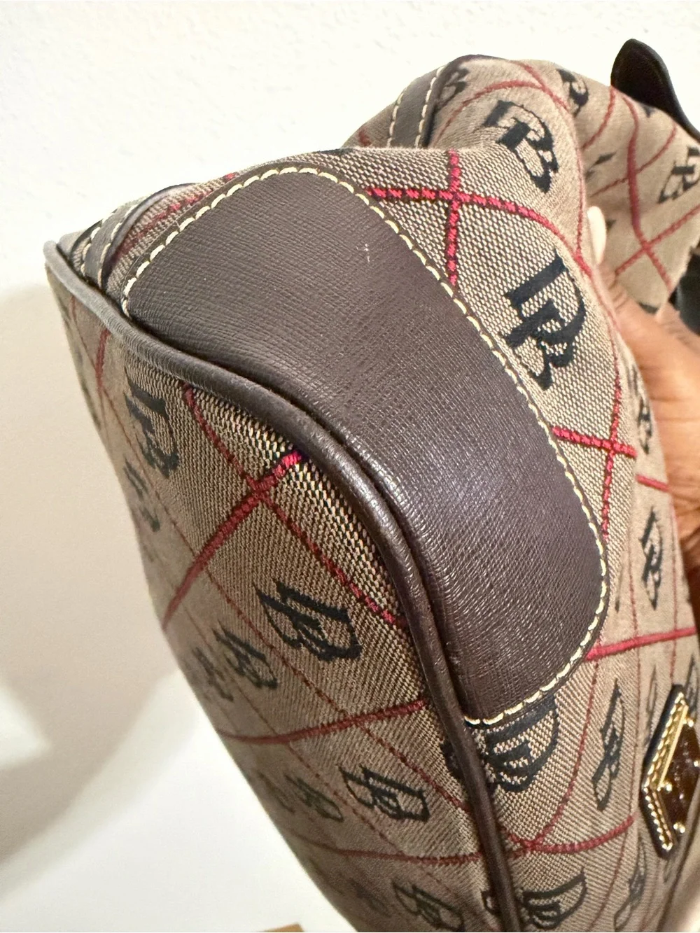 Dooney & Bourke Monogram Red Diamond Large Shoulder Bag 16(L) x 11(W)